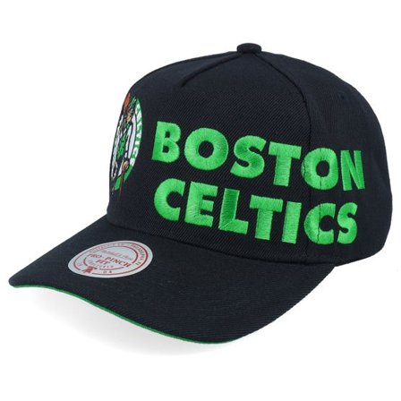 Mitchell & Ness - NBA Svart adjustable Keps - Boston Celtics Busted Pro Black A-Frame Adjustable @ Hatstore
