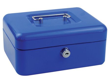 Kassaskrin liten 200x160x90mm blå - Lyreco - Kontorsmaterial - Arkivering och kontorsförvaring - Kassaskrin och tillbehör