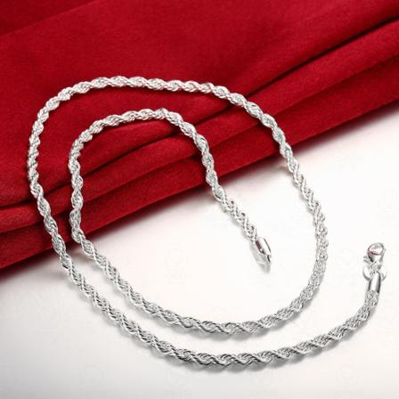 Elegantti naisten kaulakoru Flash Twisted String Single Chain 14-16 inches