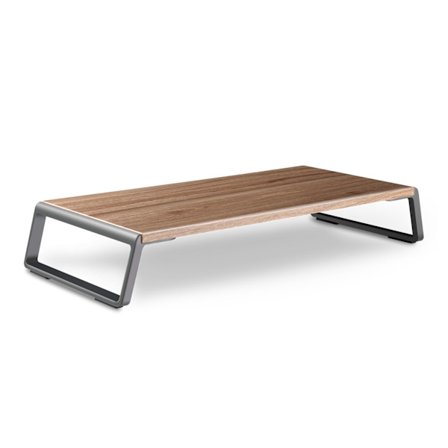 Monitorställ med metallfötter för skrivare, dator (Hickory)