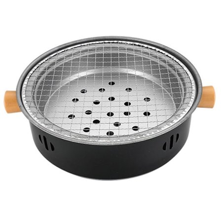 Kannettava ruostumattomasta teräksestä valmistettu hiiligrilli sisä- ja ulkokäyttöön kotibileisiin ja retkeilyyn (FMY)