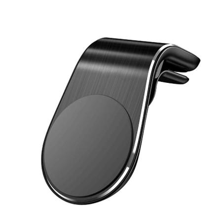 Universal magneettinen autopuhelimen pidike L muotoinen ilmatuuletuskiinnitysteline automagneetille GPS-matkapuhelinteline Autotarvikkeet| | Black