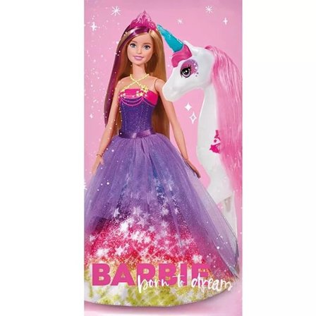 Barbie Born to dream Badhandduk 70x140 cm 100%Bomull