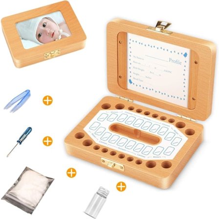 1 stk baby tannboks, baby foto ramme, minneboks, tannboks, bie