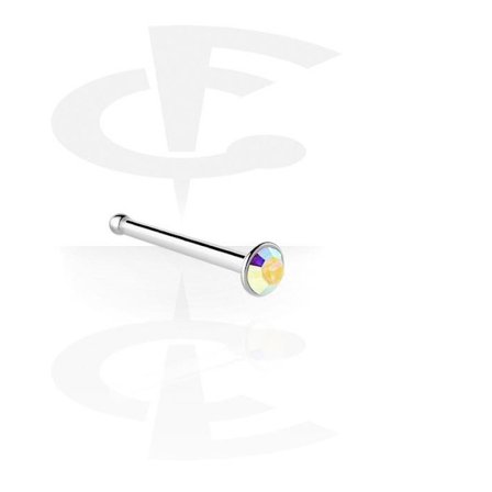 1Näspiercing i IP-pläterad 316L stål med 2,5 mm Rund AB CZ