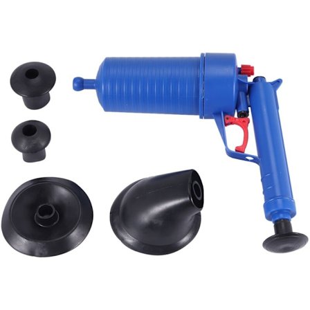 Luftdrevet avløpsåpner - kraftig manuell vaskesluk-åpner - pumpe for toalett, bad, kjøkken, dusj, badekar og røråpning