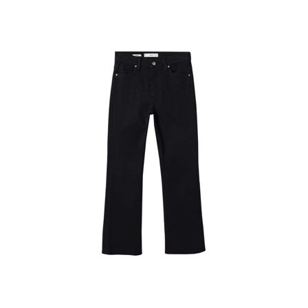 Mango Cropped flare-jeans Sort, Dame, Størrelse: 2XS