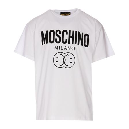 Moschino, T-Shirts Biały, Mężczyzna, Rozmiar: S
