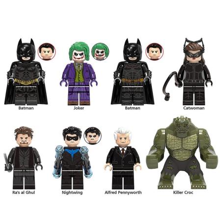 8 kpl Super Hero -sarjan minihahmoja rakennussarja, Batman Joker Mini Action Figures Lelut Lahjat Koti Dekoraatio