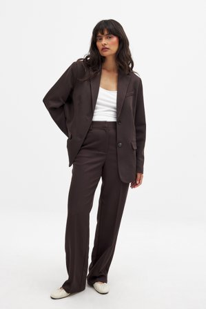 NA-KD Anzughose aus Twill - Business Hosen - Braun - EU 36