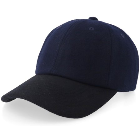 Equip - Ble Czapka Z Daszkiem - Wool Navy/Black Dad Cap @ Hatstore