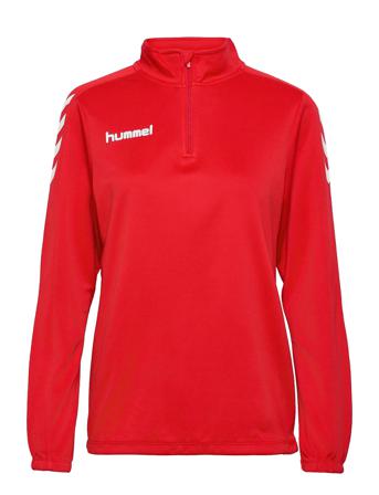 Core Poly Half Zip Sweatshirt Woman Sweatshirt Trøje Rød Hummel