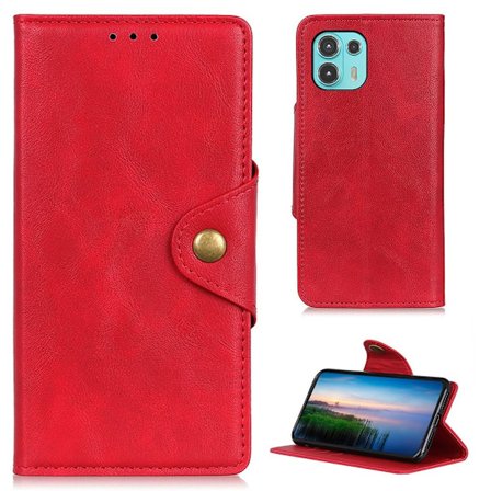 Alpha läder Motorola Edge 20 Lite fodral - Röd