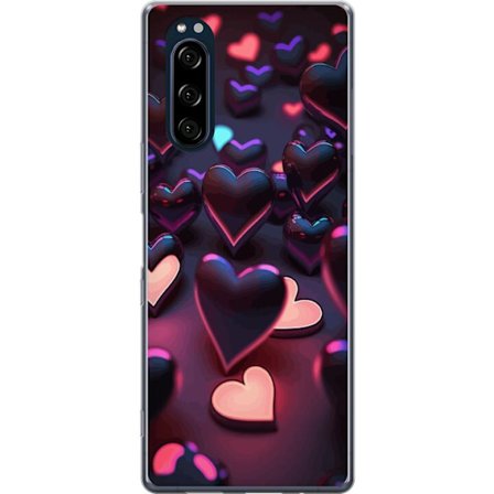 Kompatibel Mobilcover til Sony Sony Xperia 5 Midnatshjerter