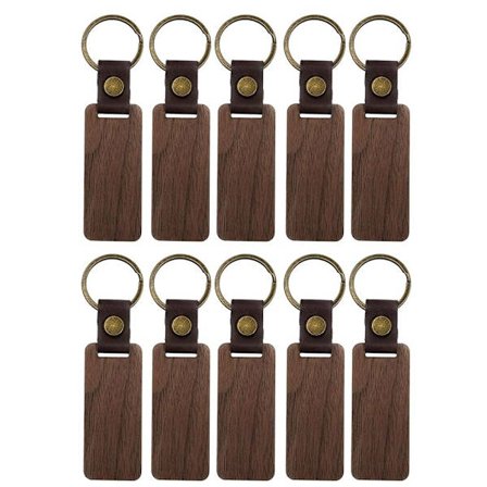 10 stk nøkkelring gravering mønster nøkkelring maling håndverk nøkkelring rund/rektangulær nøkkelring