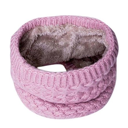 Pariskuntien talviset neulotut kaulaliinat - Paksu fleece sisällä, joustavat neulotut tuubit, lasten kaulanlämmittimet