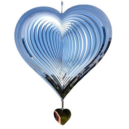 Hjärtformade utomhusvindspel, roterande vindspel i metall