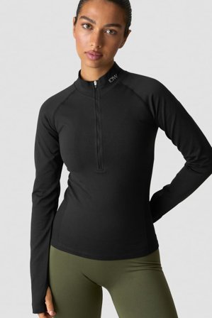 ICANIWILL - Define Thermal Seamless 1/2 Zip LS Black - Dames - sportkleding van ICIW