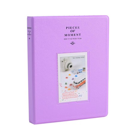 128 Lommer Mini Fotoalbum - For Instax Mini 11/9, Kodak Mini 3-Tommers Film (Lilla)