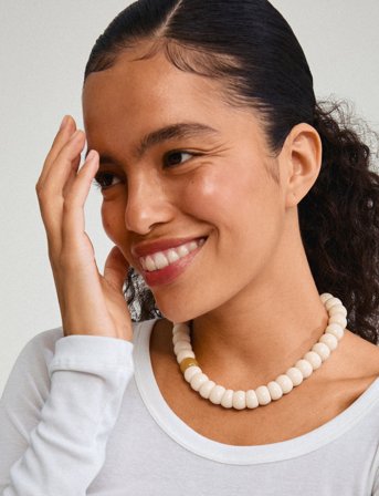 Pilgrim Eclipse Necklace - White - ONE SIZE