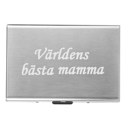 Världens bästa mamma - korthållare m gravyr - morsdag