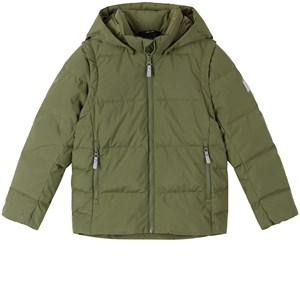 Reima Khaki Porosein Down Jacket 122 cm - Coats and jackets - 122 cm - Green - Junge