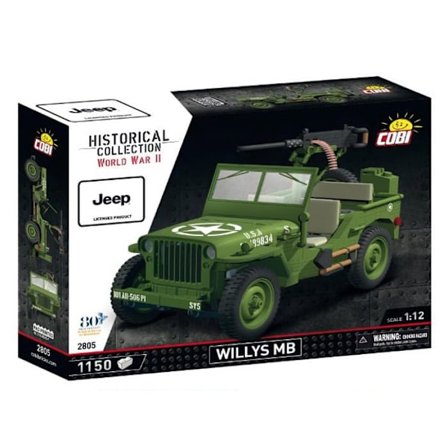 Byggeenhed - COBI - Willys MB - 1207 elementer - Skala 1:12 - Blandede 10 år og derover