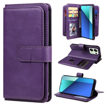 Xiaomi Redmi Note 13 fodral med 10 fickor - Lila