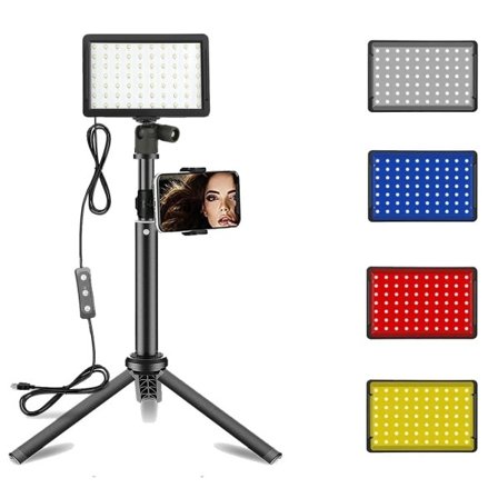 LED Fotografi Video Lys Panel Belysning Foto Studio Lampe Kit Til Shoot Live Streaming Youbube Med Stativ Stativ RGB Filtre
