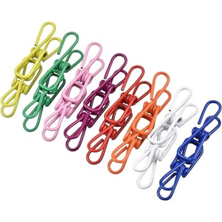 20 st Klädnypor, Multifunktionella Klädnypor, Vindtäta Klädnypor, Starka Metall Klädnypor för Torklina, Handdukar, Papper