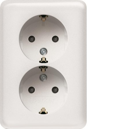 Berker 471020 Stikkontakt 2-veis, jordet, Strømbrytere & vegguttak