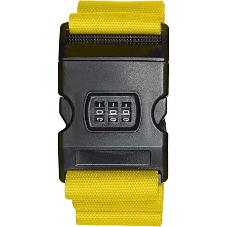 Personlig bagasjerem - Sikker bagasje 180cm x 5cm med lås - Trykt (Gul med lås) DB