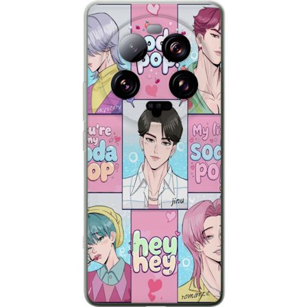 Yhteensopiva Puhelinkuori Xiaomi Xiaomi 13 Ultra K-pop limukka kollaasi romanttisella pastellityylillä, sydänidolin esteettisellä ilmeellä ja pehm