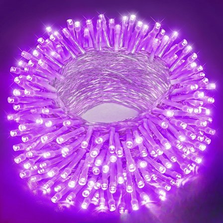 Julebelysning, 200 LED-lamper 20 meter, for hage- og juletrepynt Rosa