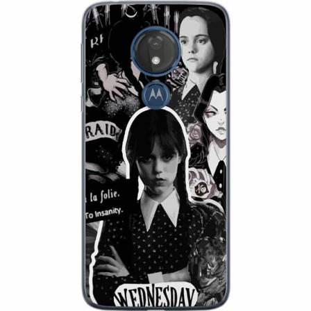 Motorola Moto G7 Power Genomskinligt Skal Wednesday Addams