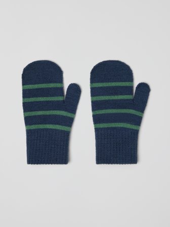 Polarn O. Pyret - Knitted mittens wool blend - 1|3 - Childrenswear - blue