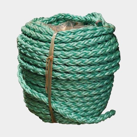 Fyrslagen superflex tross med öga, grön 32mm 110m