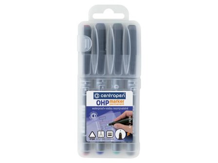 Märkpenna Permanent, tunn spets, 0,6 mm linjebredd, olika färger 4/fp - Lyreco - Kontorsmaterial - Pennor - Overheadpennor