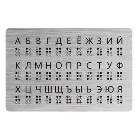 Russisk punktskrift bokstav- og tallbrett med hevede prikker 19x12,5 cm pedagogisk punktskrift læremiddel for barn og voksne [D]