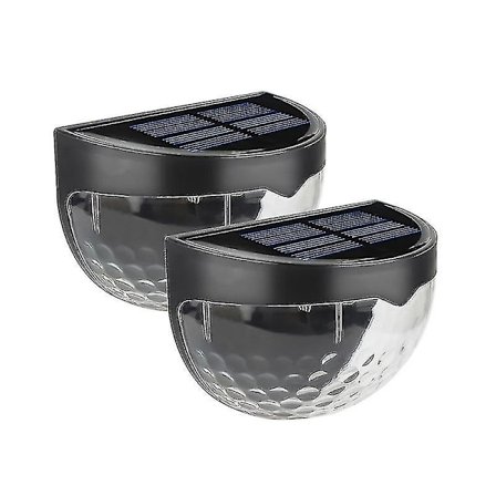 Solcelledrevet gjerdestolpe lys veggmontert dekorativt lys, svart