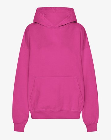 Organic Oversized Hood - Magenta Blaze - Female - S - Sustainable material - Ethical production