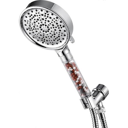 Høytrykksdusjhode, Stort Panel 12 cm, 6 Moduser Filter, Vannbesparende CNF