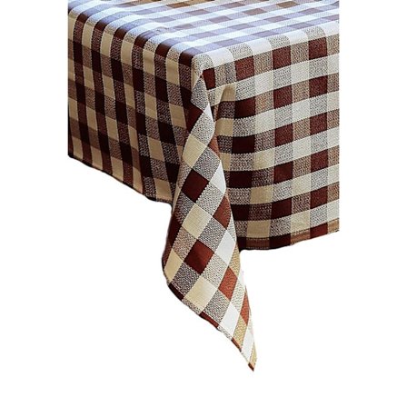 Rutete sort-hvitt 100 % bomullsduk 140 x 180 cm