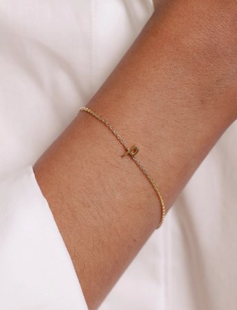 Design Letters Archetype Bracelet - A-Z Gold Plated - Gold - ONE SIZE