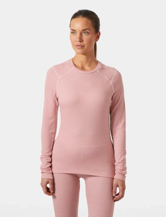 Helly Hansen W Lifa Merino Midweight Crew - Pink - XL