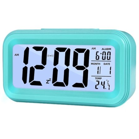 Nattlys digital vekkerklokke (blå) Blå