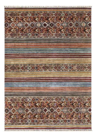 Rayé Grand Shabargan Tapis 273X367 Laine