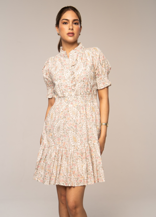 MISSMAYA - Millie Dress Pink Garden - XS