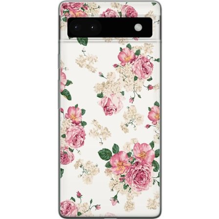 Yhteensopiva Puhelinkuori Google Google Pixel 6a Retro Kukkia