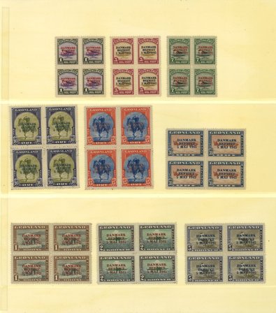 Grønland - 4-blok sæt AFA 17-25 - Postfrisk